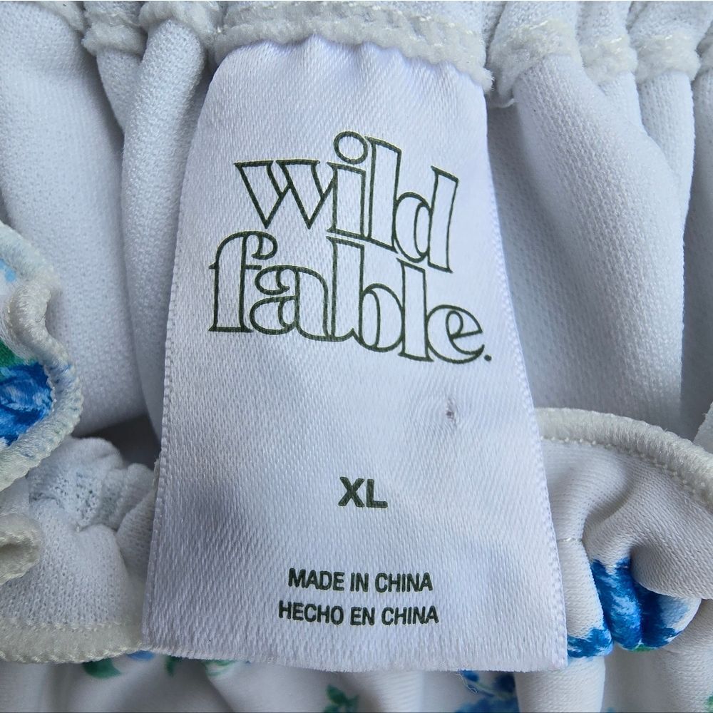 NEW- Wild Fable White and Blue Floral Bikini - Picture 5 of 5